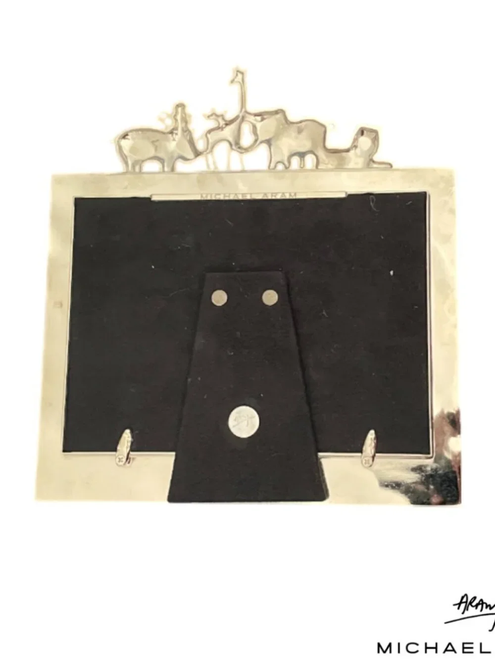 Michael Aram frame silver 5 x 7 with jungle animals - Picture 2 of 3